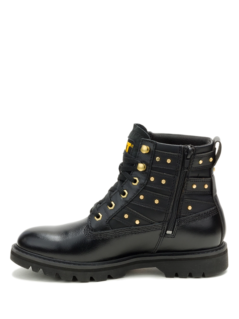 BOTIN CUERO MUJER GRADER WS EMBELLISH NEGRO CAT - 4