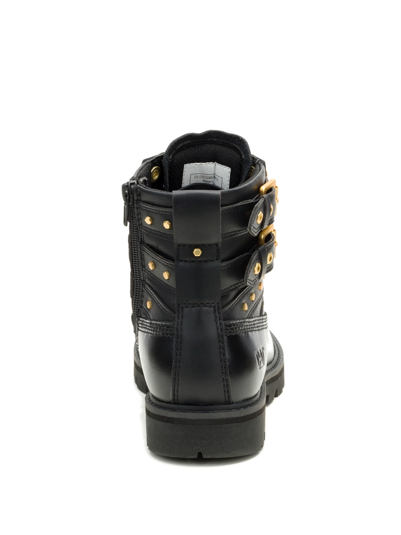 BOTIN CUERO MUJER GRADER WS EMBELLISH NEGRO CAT - 6