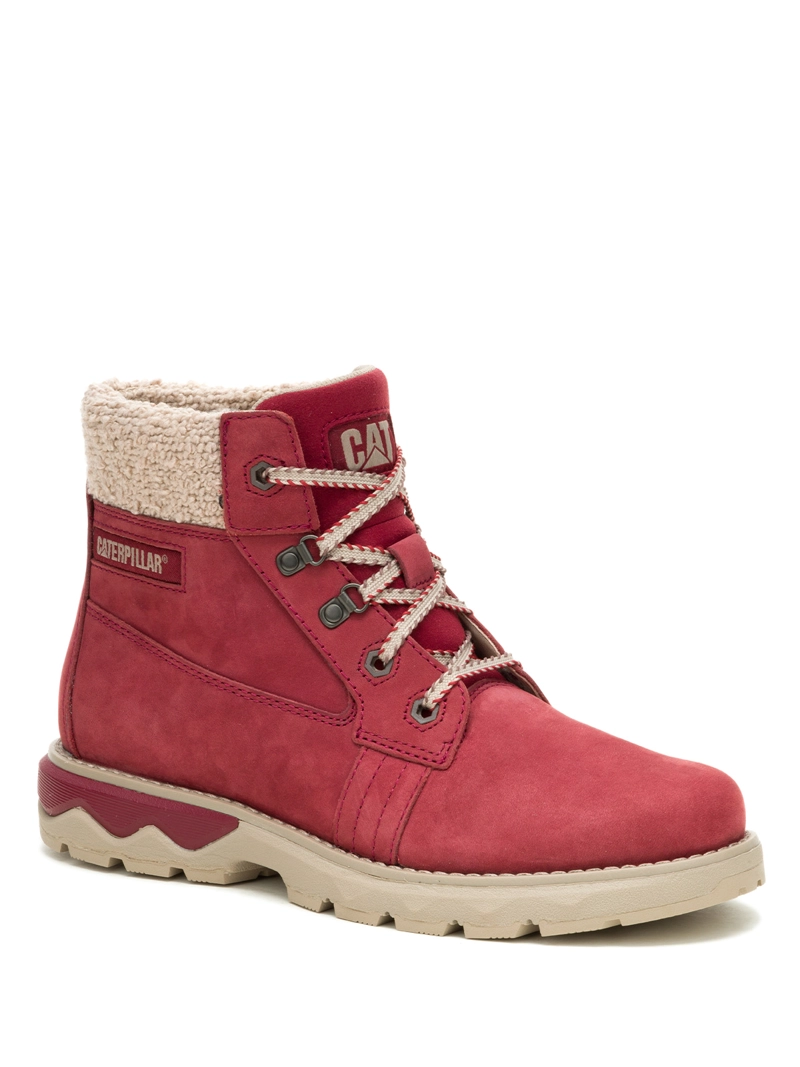 BOTIN CUERO MUJER FANDOM ROJO CAT - 1
