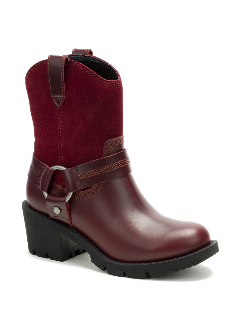 BOTA CUERO MUJER REWRITE HARNESS BURDEO CAT - 1