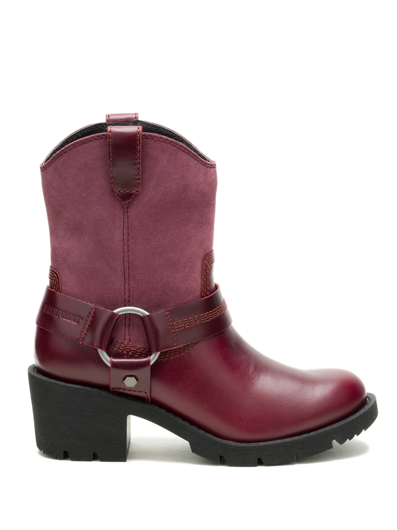 BOTA CUERO MUJER REWRITE HARNESS BURDEO CAT - 2