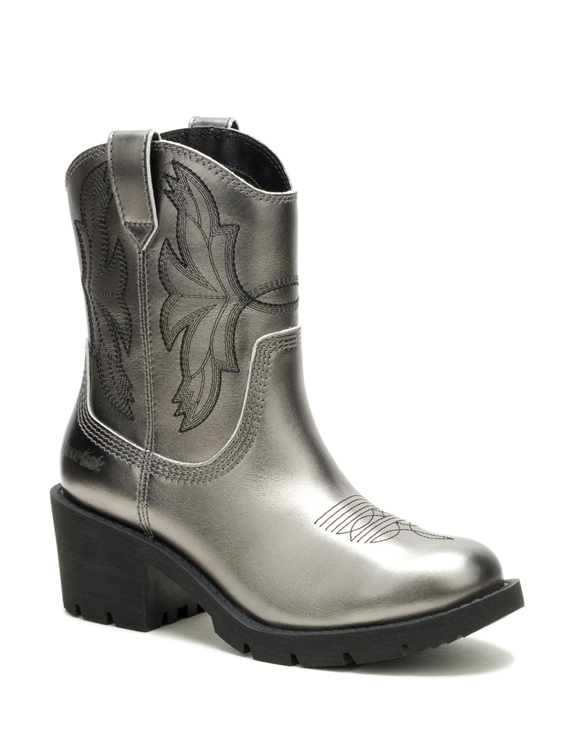 BOTA CUERO MUJER REWRITE FRONTIER PLATEADO CAT - 1