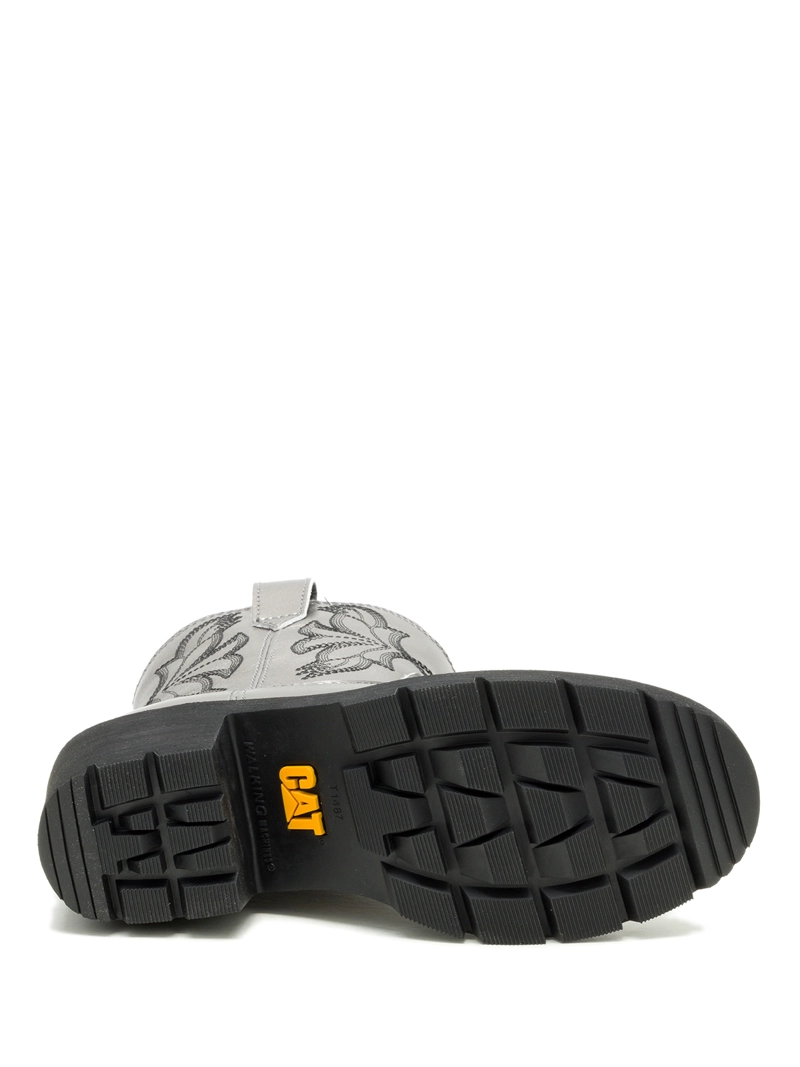BOTA CUERO MUJER REWRITE FRONTIER PLATEADO CAT - 8