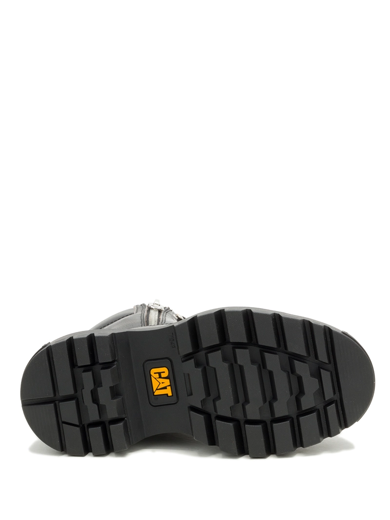 BOTIN CUERO MUJER BOLDER ZIP GRIS CAT - 8