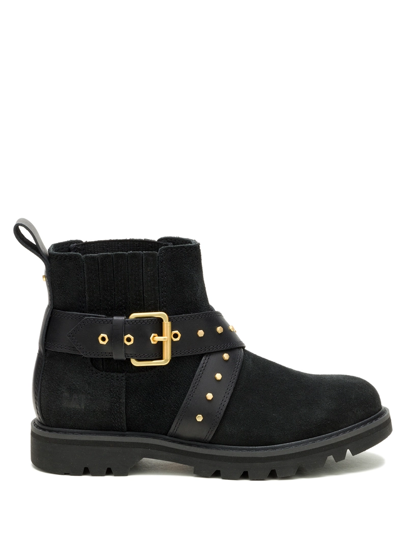 BOTIN CUERO MUJER GRADER WS EMBELLISH CHELSEA NEGRO CAT - 2