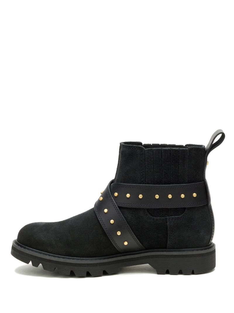 BOTIN CUERO MUJER GRADER WS EMBELLISH CHELSEA NEGRO CAT - 4