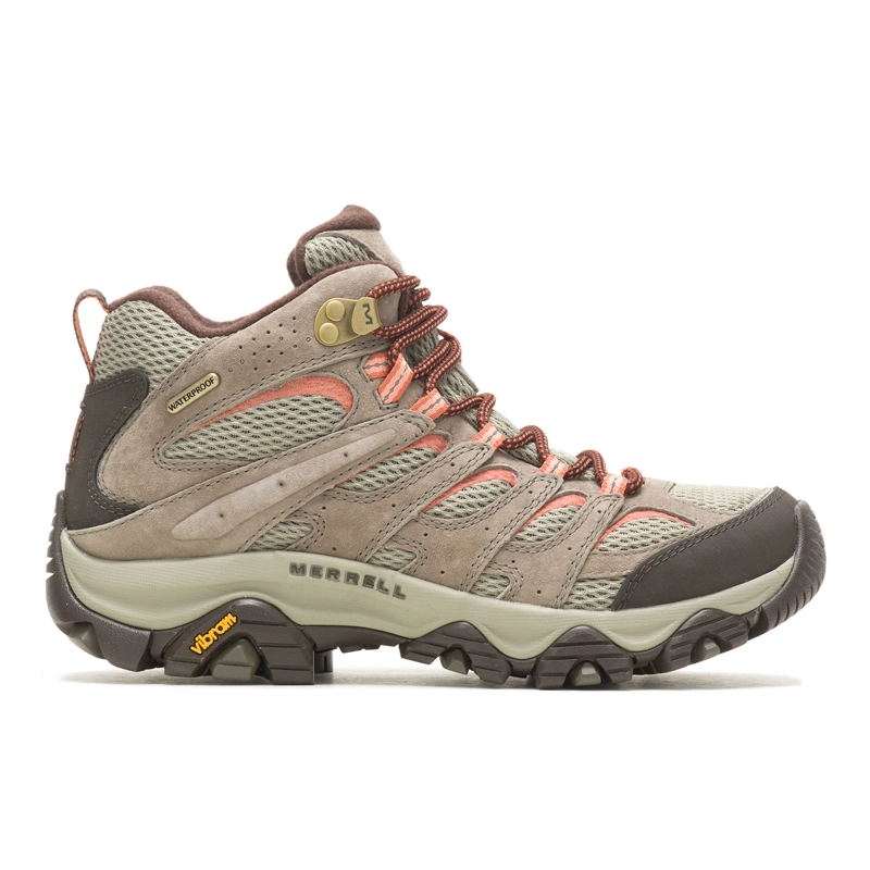 BOTIN MUJER MOAB 3 MID WATERPROOF CAFE  CLARO MERRELL - 1
