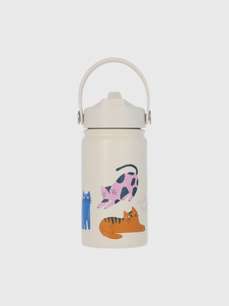 BOTELLA AC INOX NIÑA CAT CREMA 360 ML HUSH PUPPIES KIDS - 1
