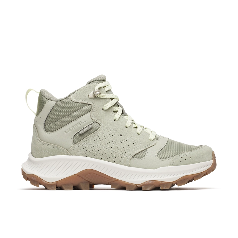 BOTIN CUERO MUJER TEMPO SOL MID WATERPROOF VERDE CLARO MERRELL - 1