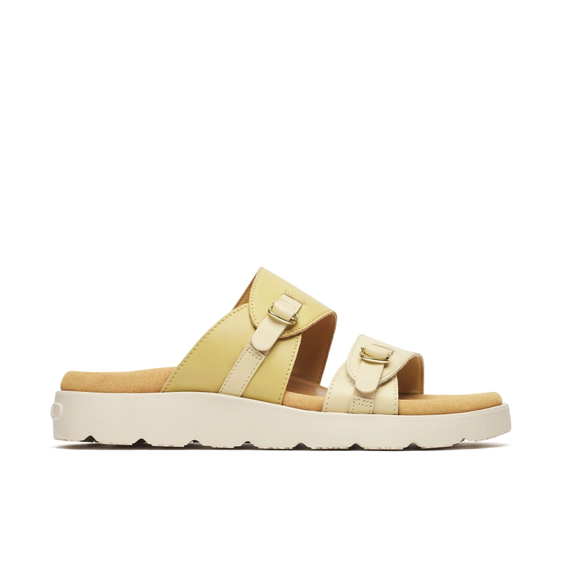 SANDALIA CUERO MUJER FLEUR LEATHER SLIDE BEIGE MERRELL - 1