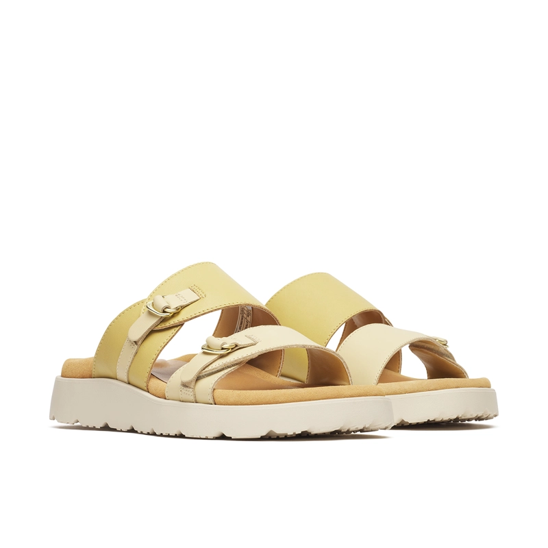 SANDALIA CUERO MUJER FLEUR LEATHER SLIDE BEIGE MERRELL - 4