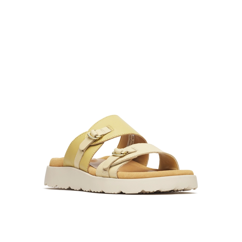 SANDALIA CUERO MUJER FLEUR LEATHER SLIDE BEIGE MERRELL - 5