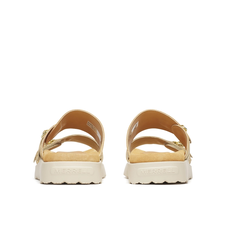 SANDALIA CUERO MUJER FLEUR LEATHER SLIDE BEIGE MERRELL - 7