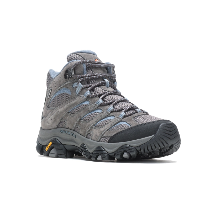 BOTIN CUERO MUJER MOAB 3 MID WATERPROOF GRIS MERRELL - 4