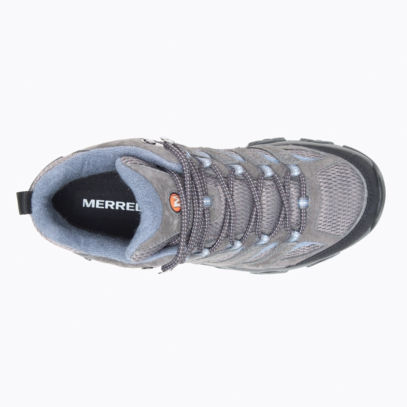 BOTIN CUERO MUJER MOAB 3 MID WATERPROOF GRIS MERRELL - 5