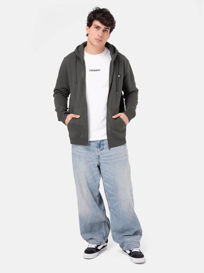 POLERON HOMBRE EMBLEM FULL ZIP VERDE  BURTON - 6