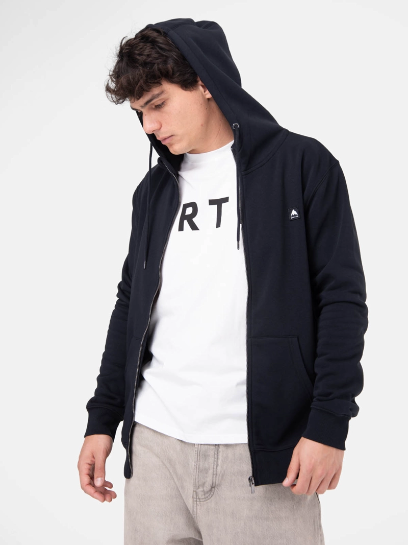POLERON HOMBRE EMBLEM FULL ZIP GRIS OSCURO  BURTON - 1