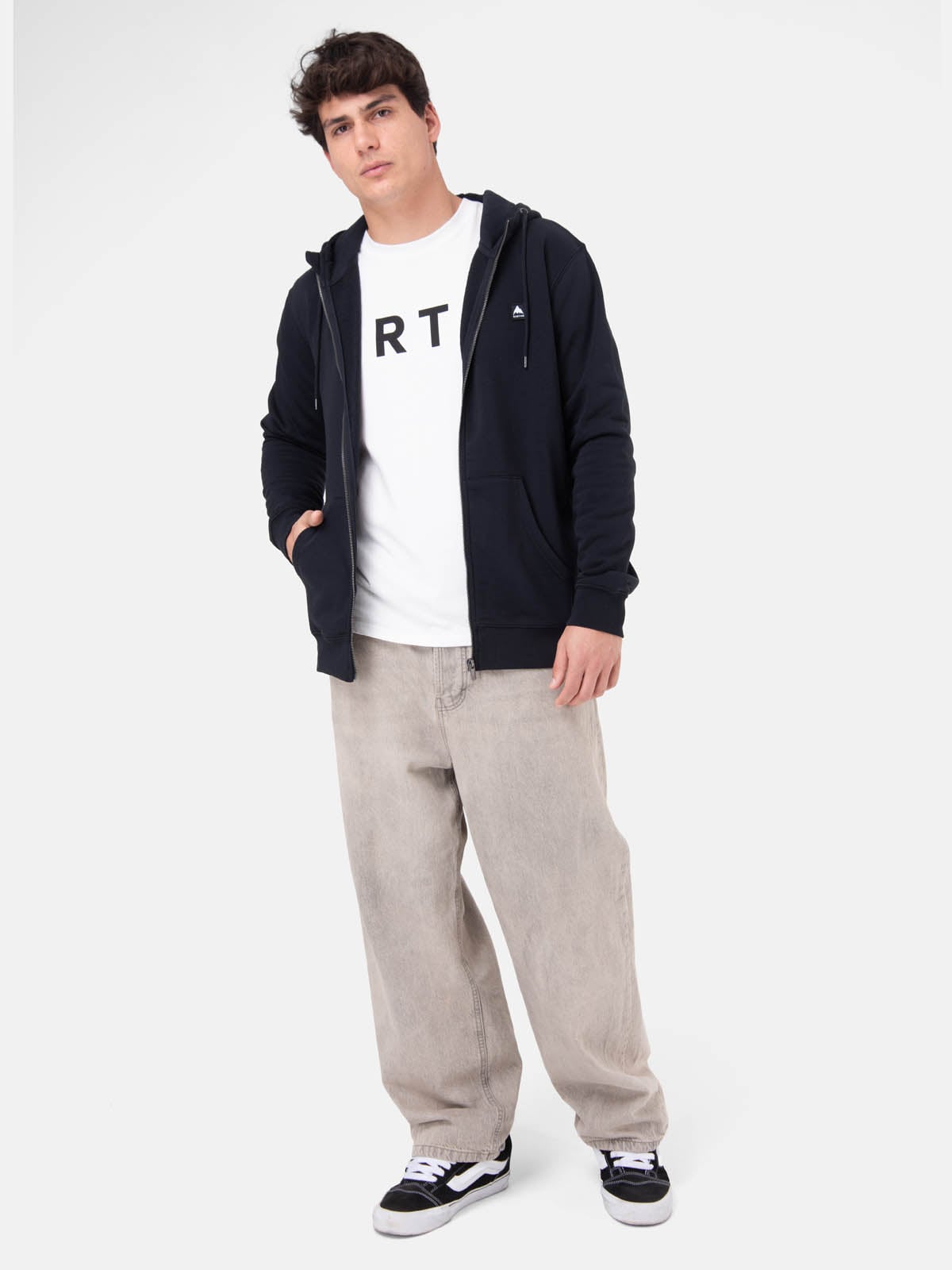 POLERON HOMBRE EMBLEM FULL ZIP GRIS OSCURO  BURTON - 8