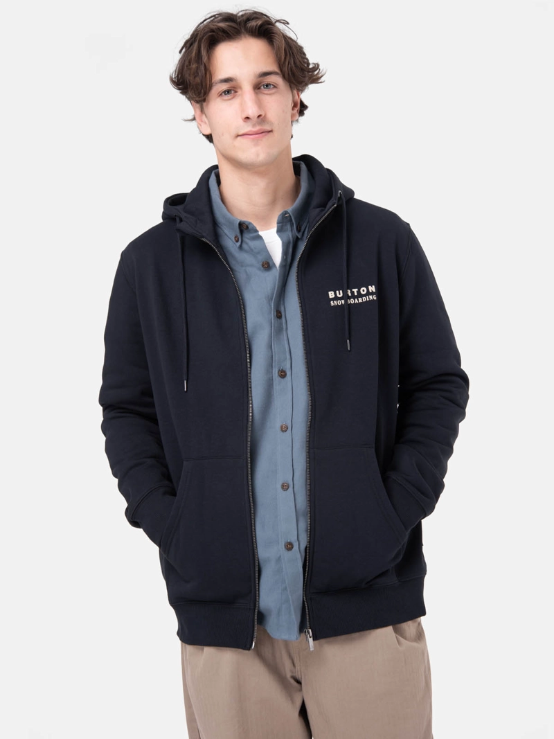 POLERON HOMBRE LANDMARK FULL ZIP GRIS OSCURO  BURTON - 1
