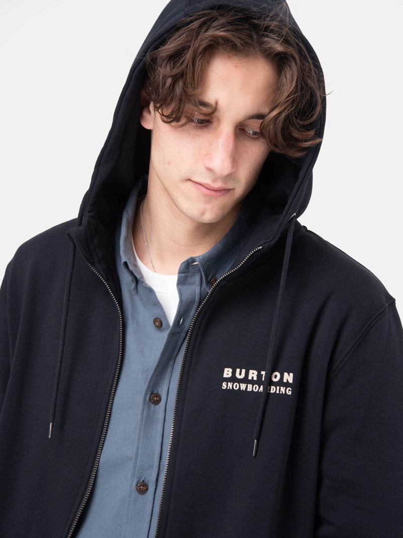 POLERON HOMBRE LANDMARK FULL ZIP GRIS OSCURO  BURTON - 4