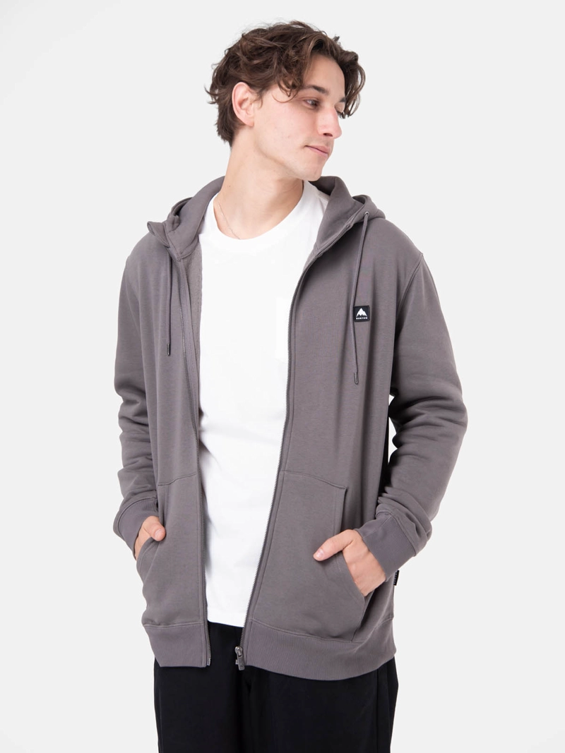 POLERON HOMBRE EMBLEM FULL ZIP GRIS  BURTON - 1