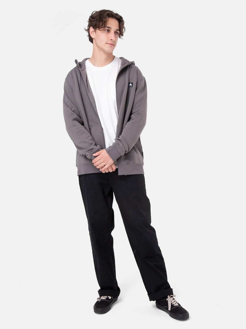POLERON HOMBRE EMBLEM FULL ZIP GRIS  BURTON - 6