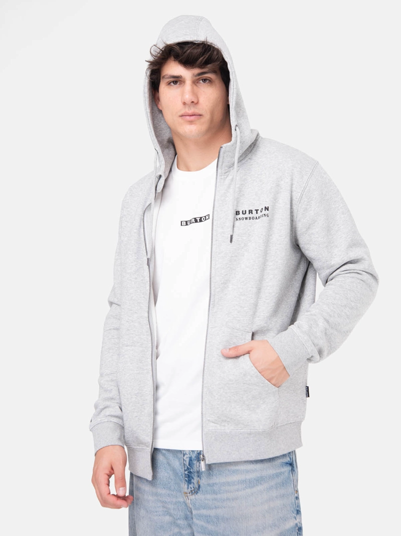 POLERON HOMBRE LANDMARK FULL ZIP GRIS CLARO  BURTON - 2