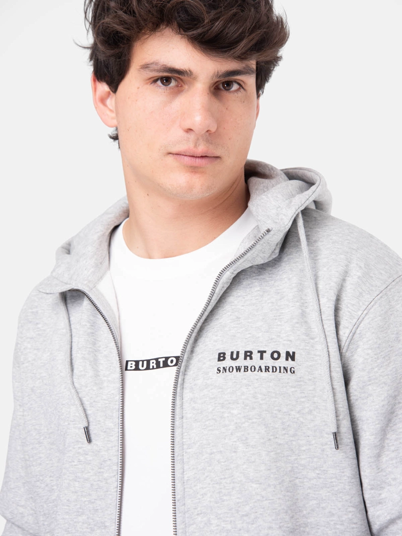 POLERON HOMBRE LANDMARK FULL ZIP GRIS CLARO  BURTON - 6