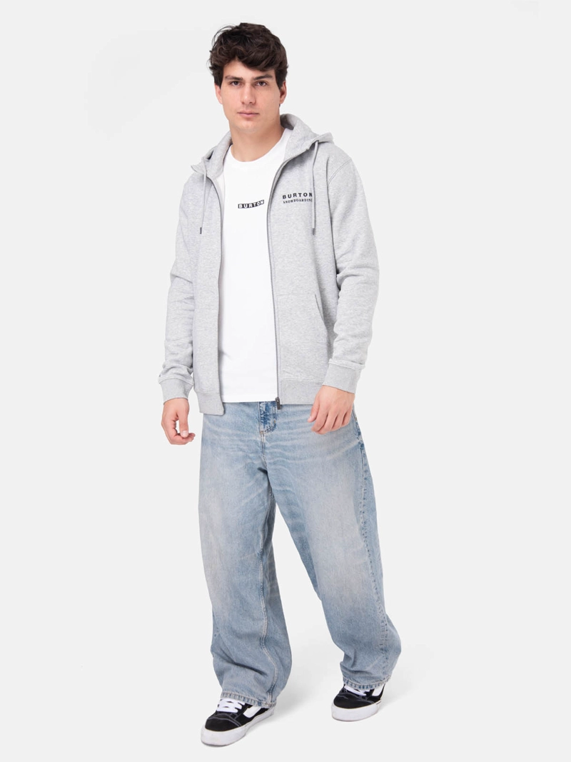 POLERON HOMBRE LANDMARK FULL ZIP GRIS CLARO  BURTON - 7