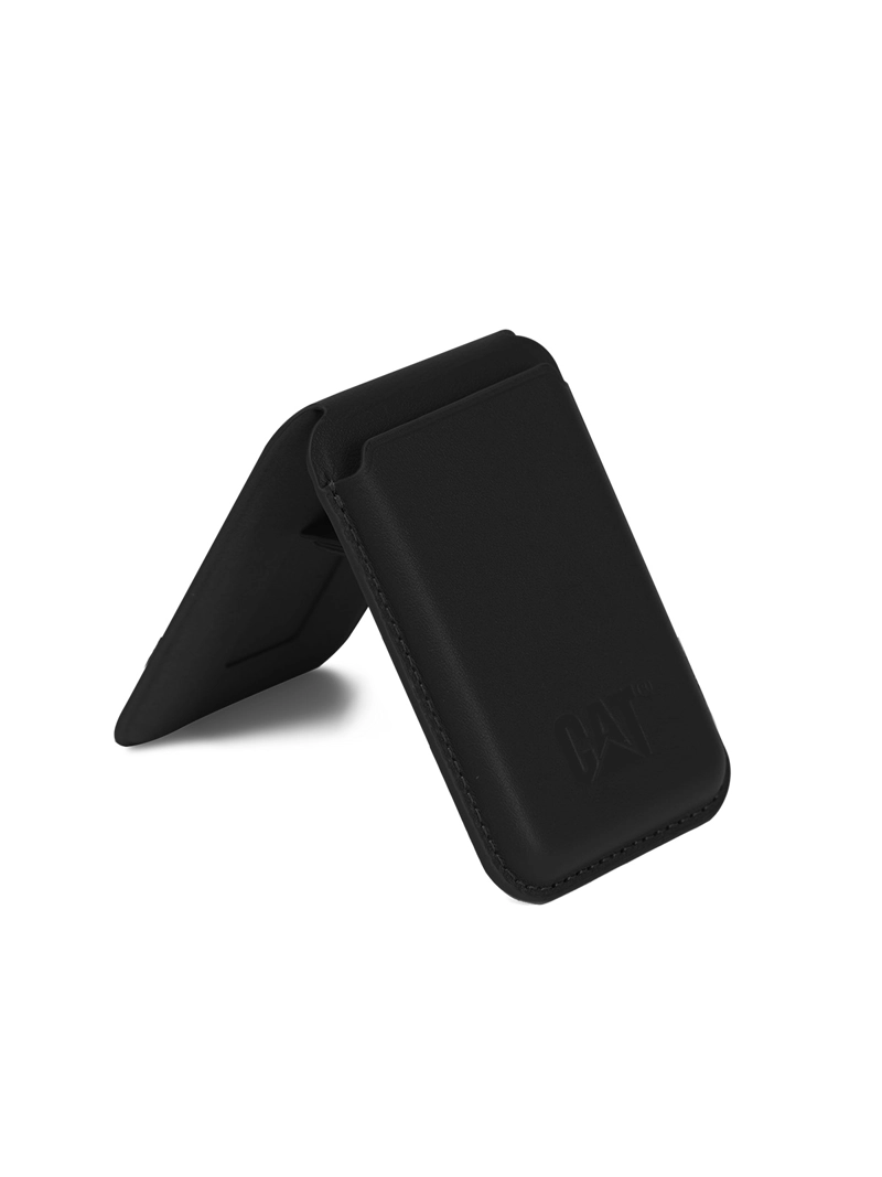 BILLETERA CUERO UNISEX MOROCCO MAGSAFE WALL NEGRO CAT - 3