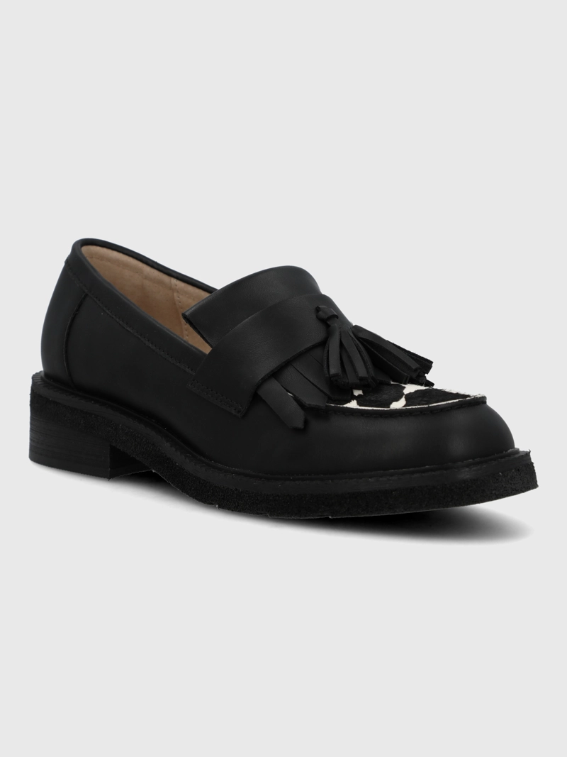 MOCASIN CUERO MUJER FRANTY NEGRO HUSH PUPPIES - 1