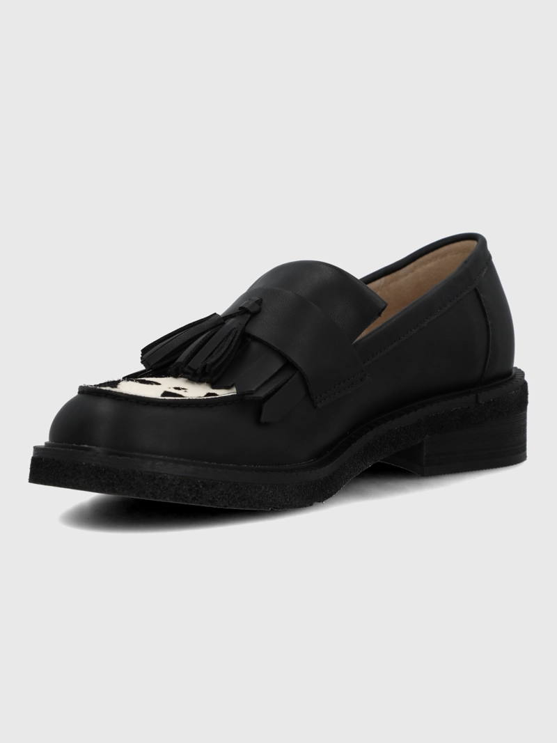 MOCASIN CUERO MUJER FRANTY NEGRO HUSH PUPPIES - 6