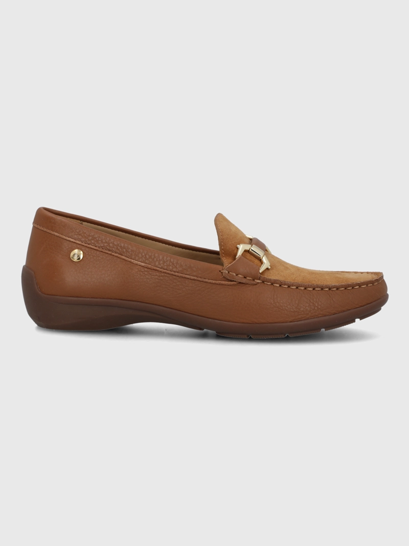 MOCASIN CUERO MUJER NATALIA CAFE  HUSH PUPPIES - 2