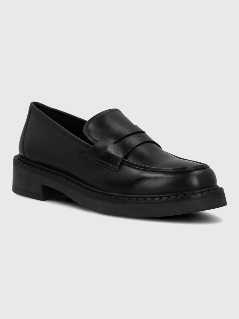 MOCASIN CUERO MUJER RUBERTA NEGRO HUSH PUPPIES - 1