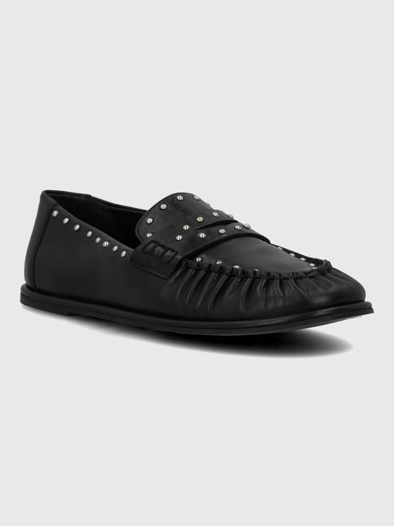 MOCASIN CUERO MUJER NINNA NEGRO HUSH PUPPIES - 1