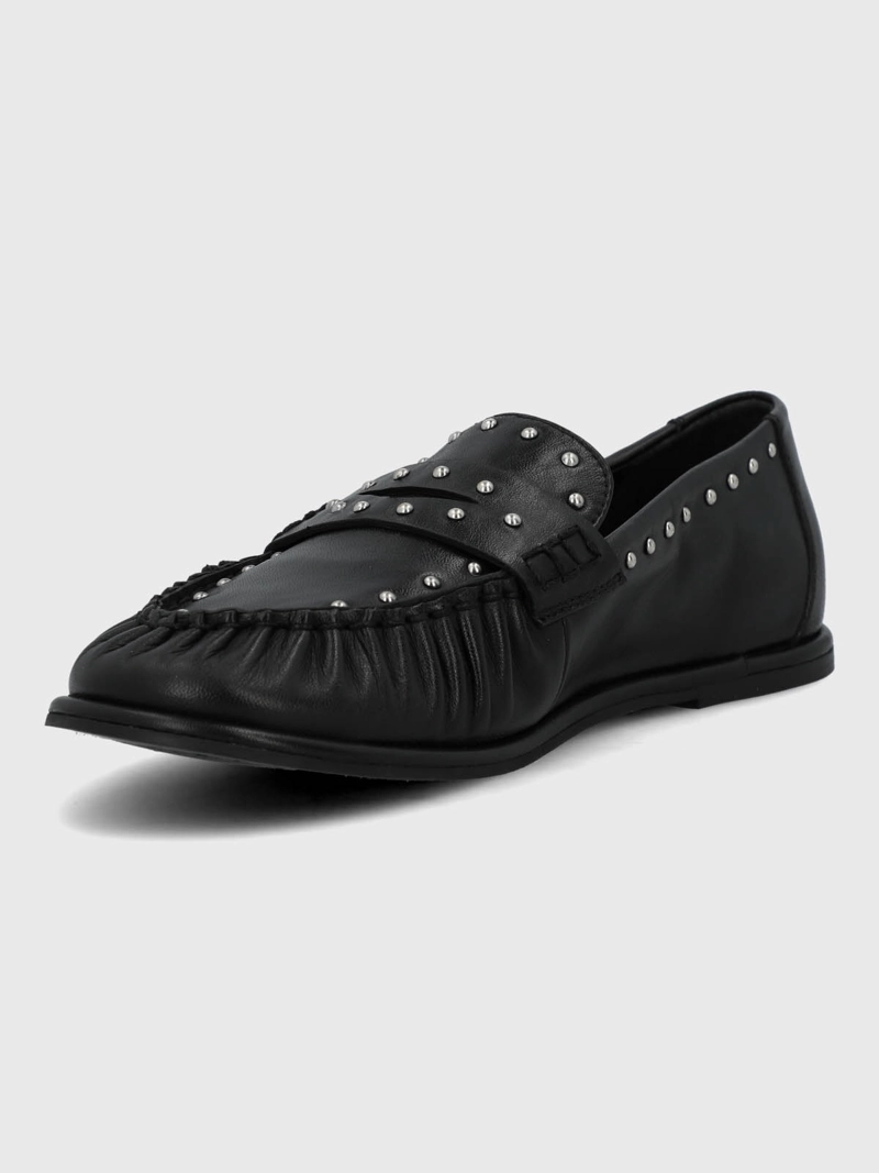 MOCASIN CUERO MUJER NINNA NEGRO HUSH PUPPIES - 6