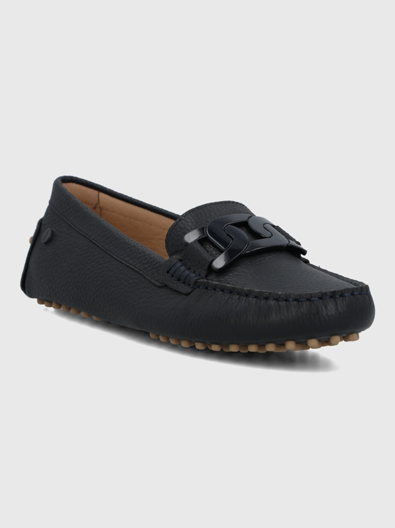 MOCASIN CUERO MUJER SIMONA AZUL HUSH PUPPIES - 1