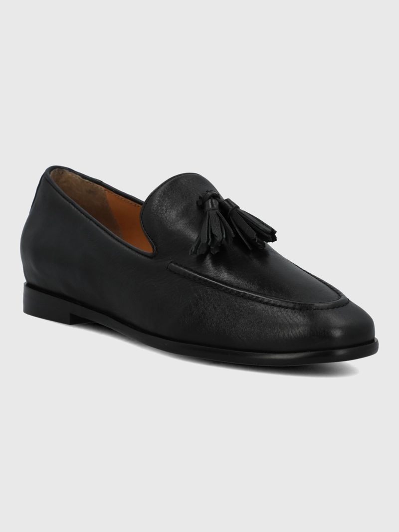 MOCASIN CUERO MUJER SWART NEGRO HUSH PUPPIES - 1