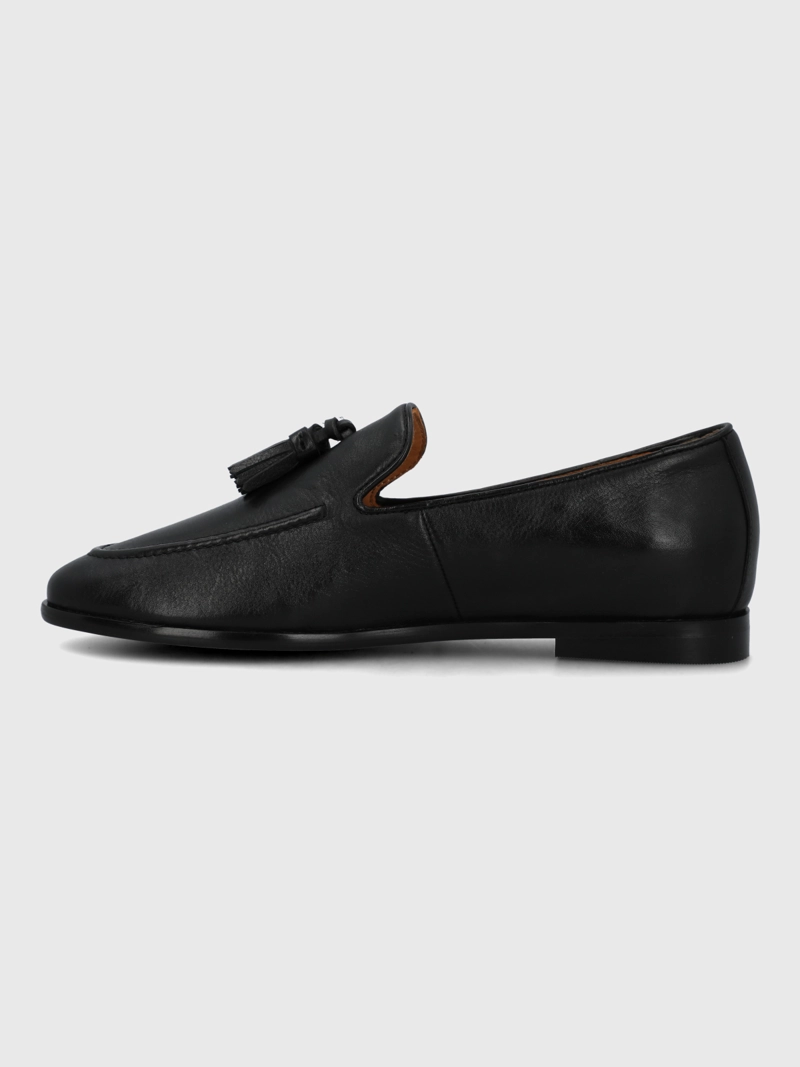 MOCASIN CUERO MUJER SWART NEGRO HUSH PUPPIES - 5