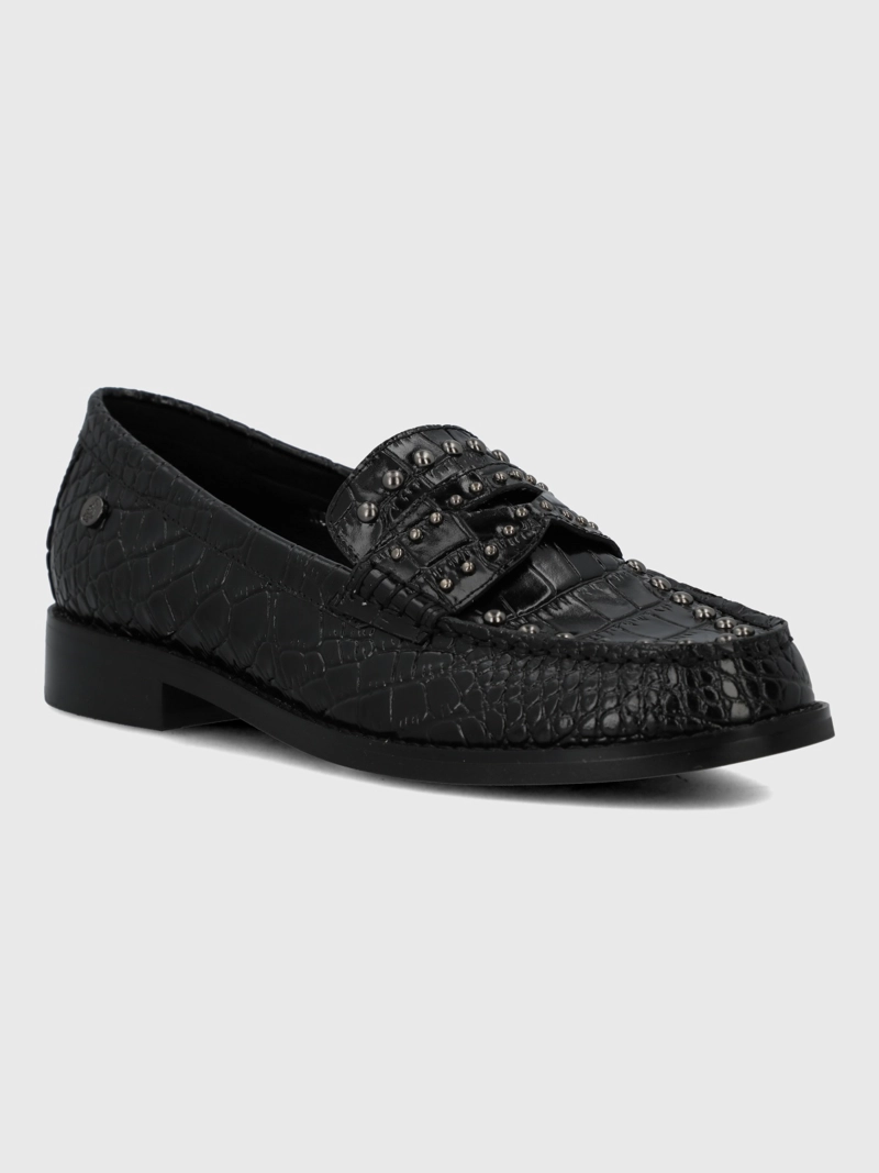 MOCASIN CUERO MUJER CROTA NEGRO HUSH PUPPIES - 1