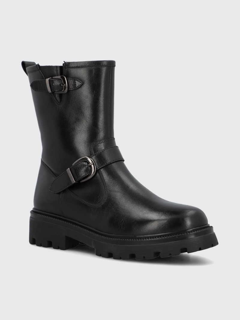 BOTIN CUERO MUJER BUNDA NEGRO HUSH PUPPIES - 1