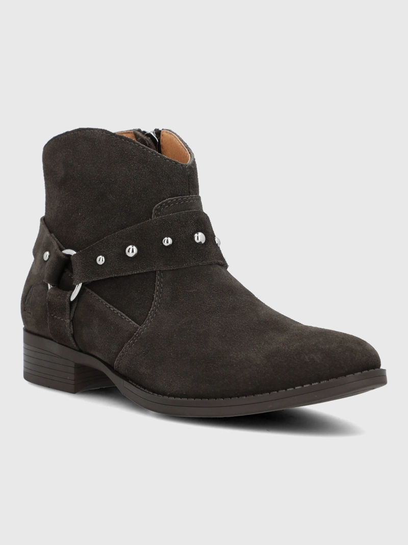 BOTIN CUERO MUJER ALVANIA CAFE  HUSH PUPPIES - 1