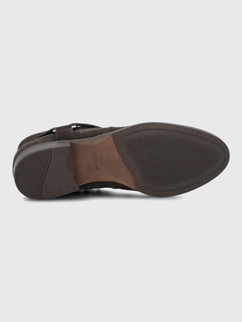 BOTIN CUERO MUJER ALVANIA CAFE  HUSH PUPPIES - 8