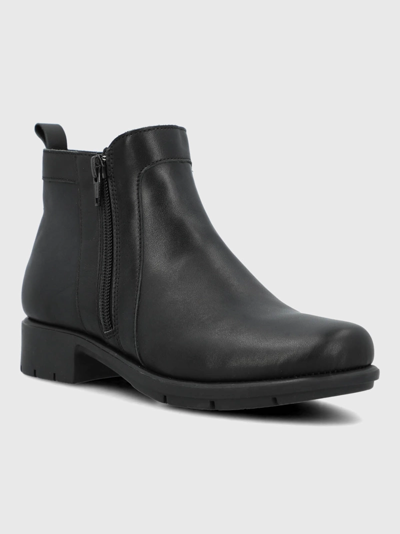 BOTIN CUERO MUJER PATRICIA NEGRO HUSH PUPPIES - 1