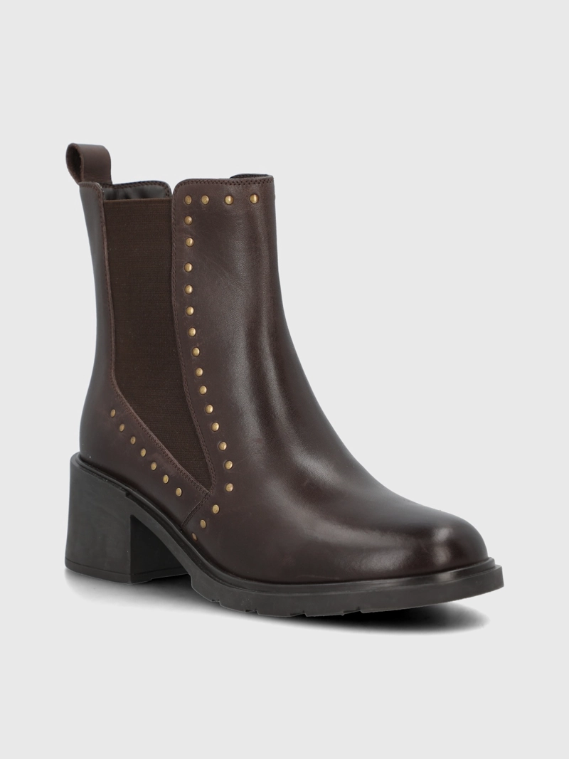 BOTIN CUERO MUJER LAMAS CAFE  HUSH PUPPIES - 1