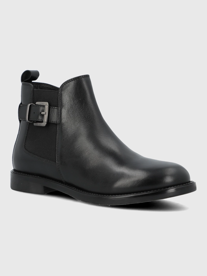 BOTIN CUERO MUJER FELVI NEGRO HUSH PUPPIES - 1