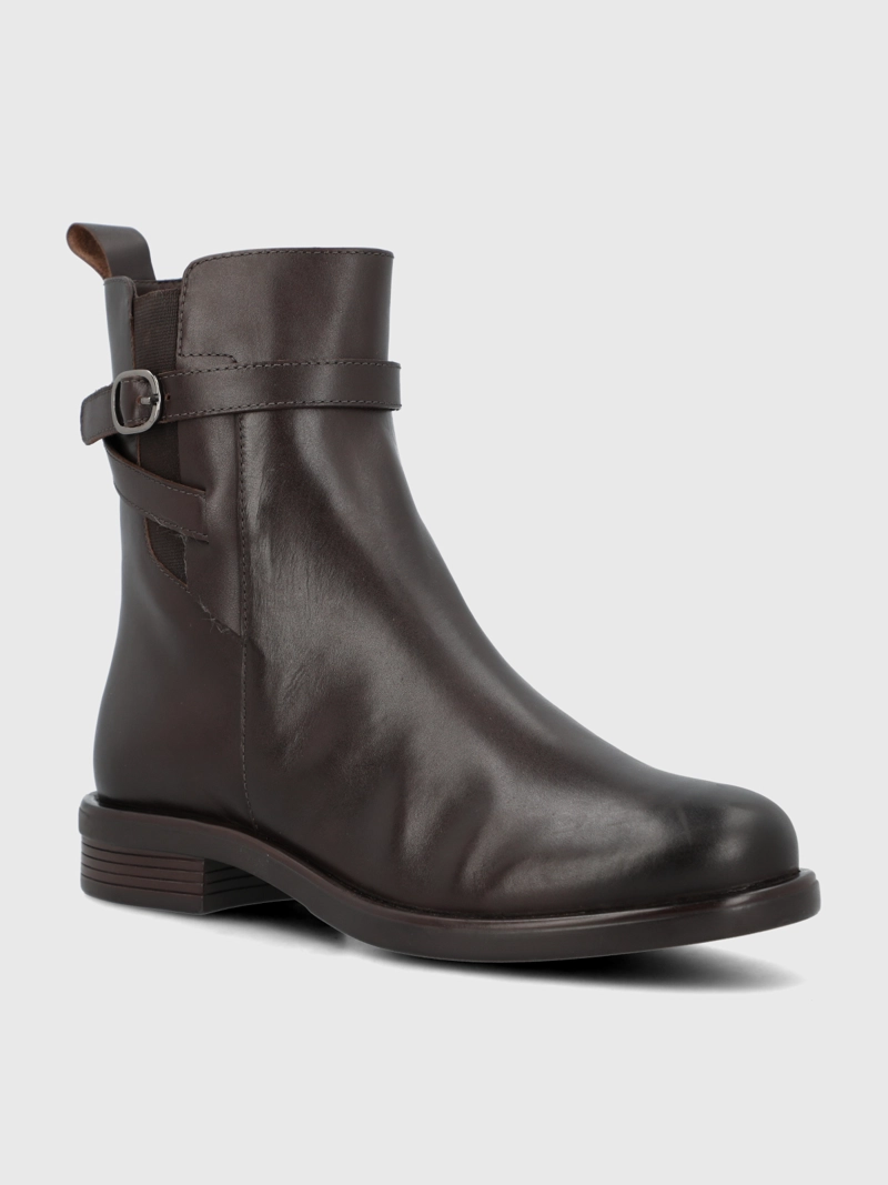BOTIN CUERO MUJER ANDRESA CAFE  HUSH PUPPIES - 1