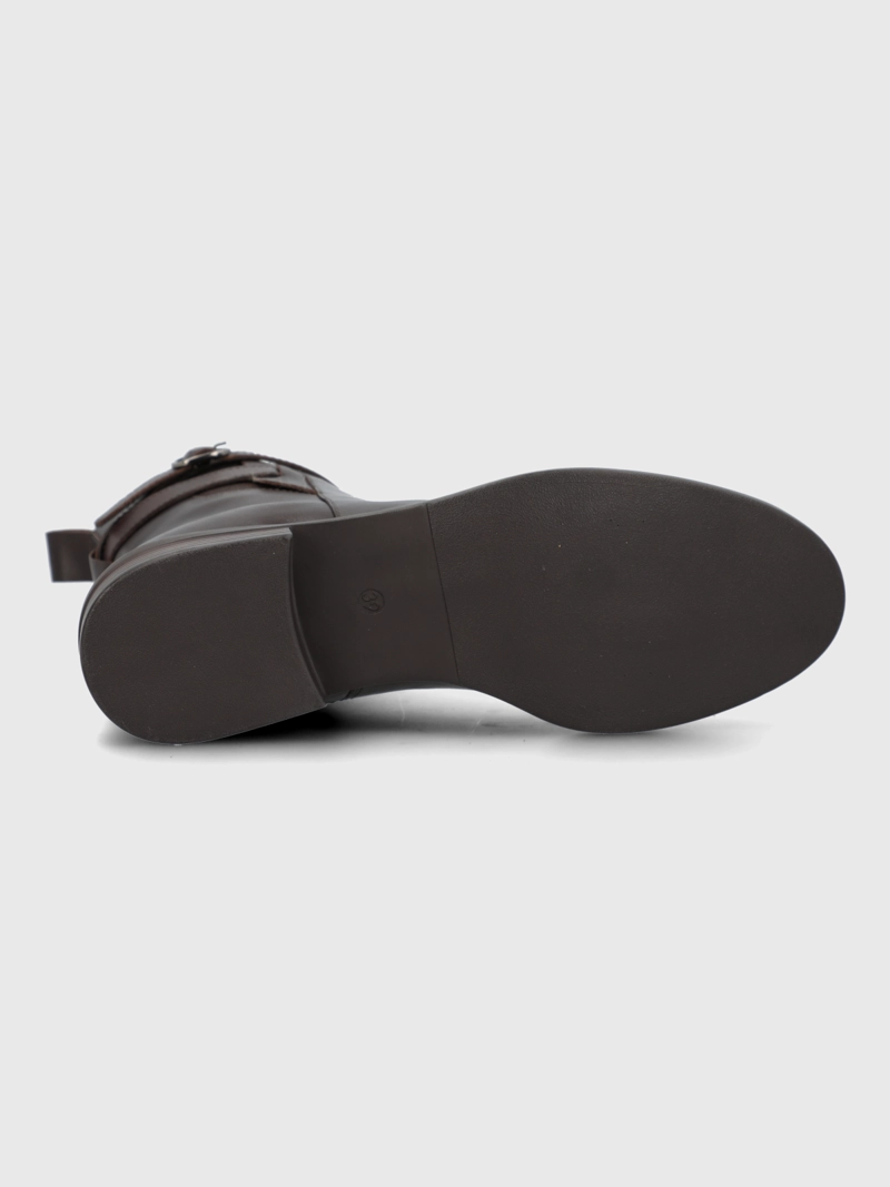 BOTIN CUERO MUJER ANDRESA CAFE  HUSH PUPPIES - 8