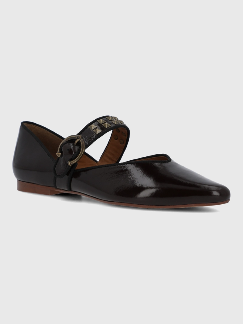 BALLERINA CUERO MUJER ALOZIA CAFE  HUSH PUPPIES - 1