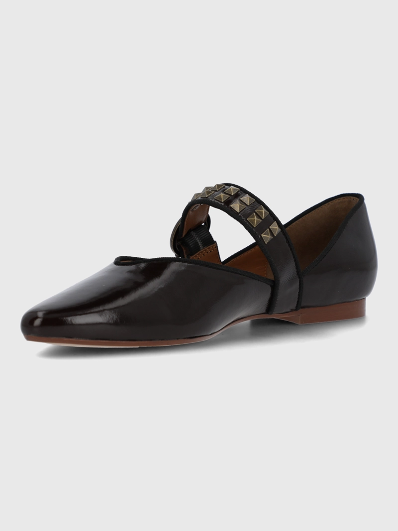 BALLERINA CUERO MUJER ALOZIA CAFE  HUSH PUPPIES - 6
